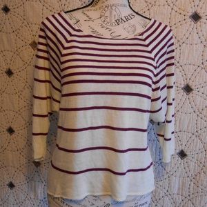 EUC Kirra Striped Dolman Top M